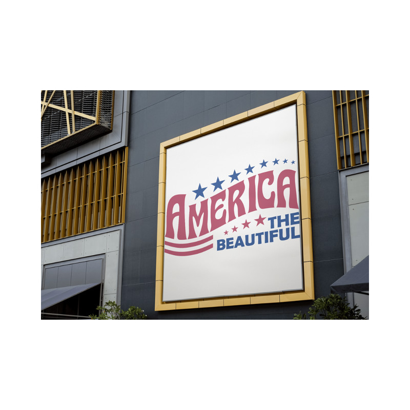 America The Beautiful SVG PNG PDF JPG Patriotic Design For Custom Apparel Decor 4