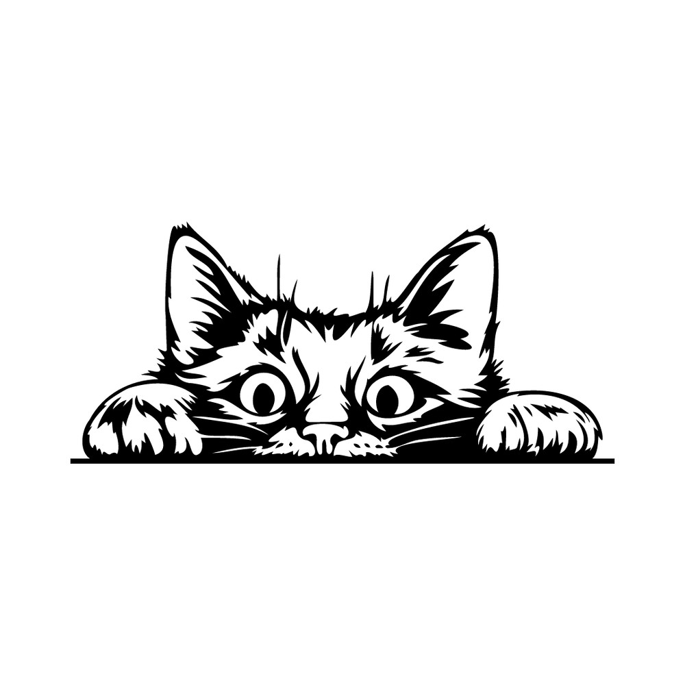 Peeking Cat Design SVG PNG PDF JPG Cute Cat Graphic For Custom Apparel  Crafts 4