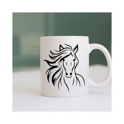majestic horse digital art design svg png elegant horse graphic for sublimation, t-shirts, mugs & more