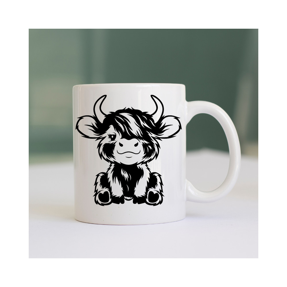 Adorable Highland Cow Digital Design Cute Farm Animal Clipart For Crafting Sublimation DIY Projects 0