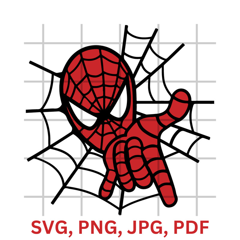 SpiderMan Inspired Digital Design Marvel Superhero SVG PNG JPG Files For Crafting Merch 5