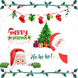 santa claus 'ho ho ho' christmas design – svg & png files for diy projects