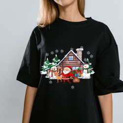 christmas santa & snowman svg png cute holiday design for diy projects