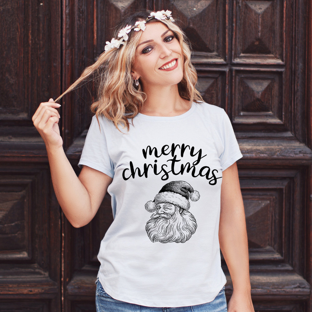 Merry Christmas SVG PNG Digital Design Santa Face Design 1