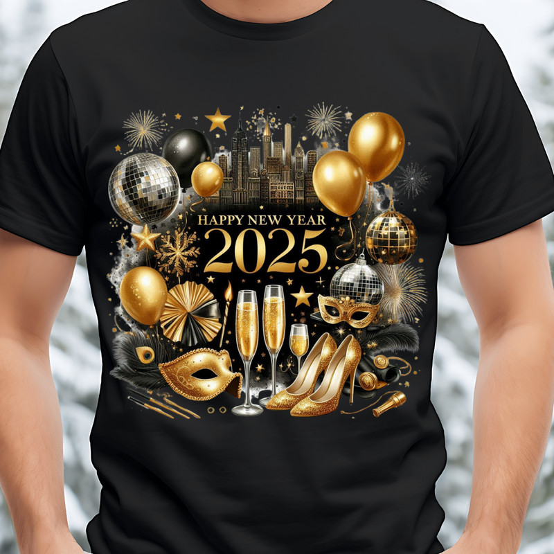 New Year SVG PNG Design Festive 2025 Celebration Graphics For Crafts DIY Projects 1
