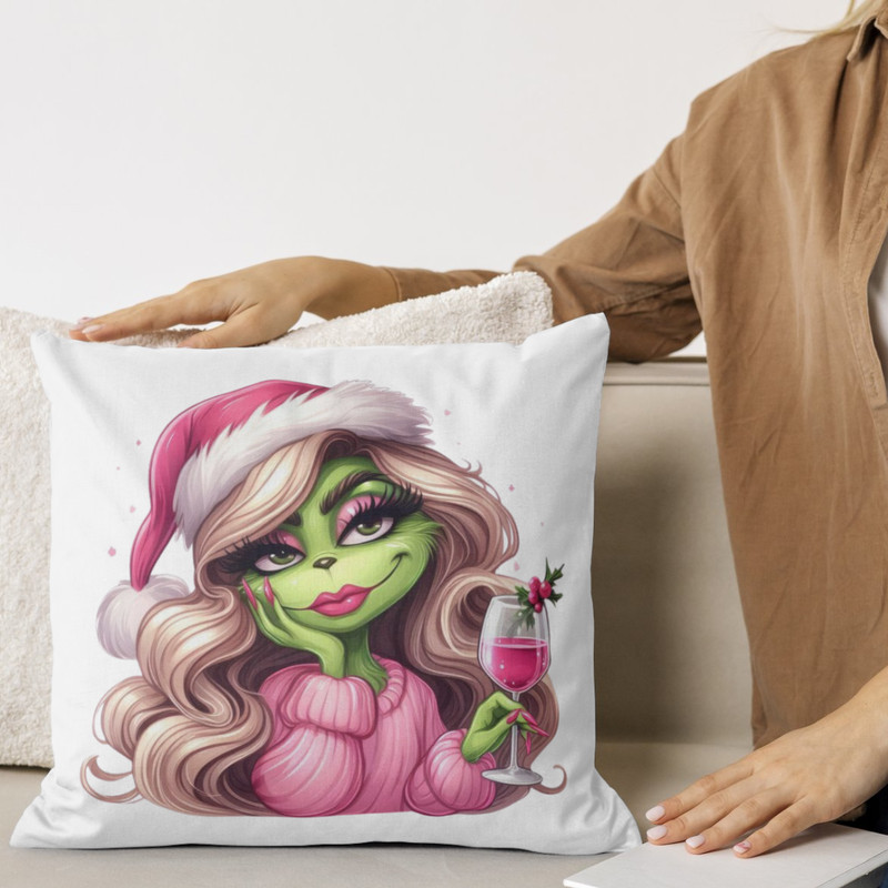 Beautiful Grinch Girl PNG Cute Christmas Digital Design For Crafts Shirts And Decor 2