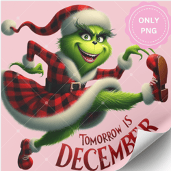 grinch girl png | tomorrow is december digital design | cute christmas digital design for crafts, sublimation, and decor
