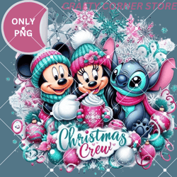 christmas crew png mickey & friends holiday design for crafts & gifts