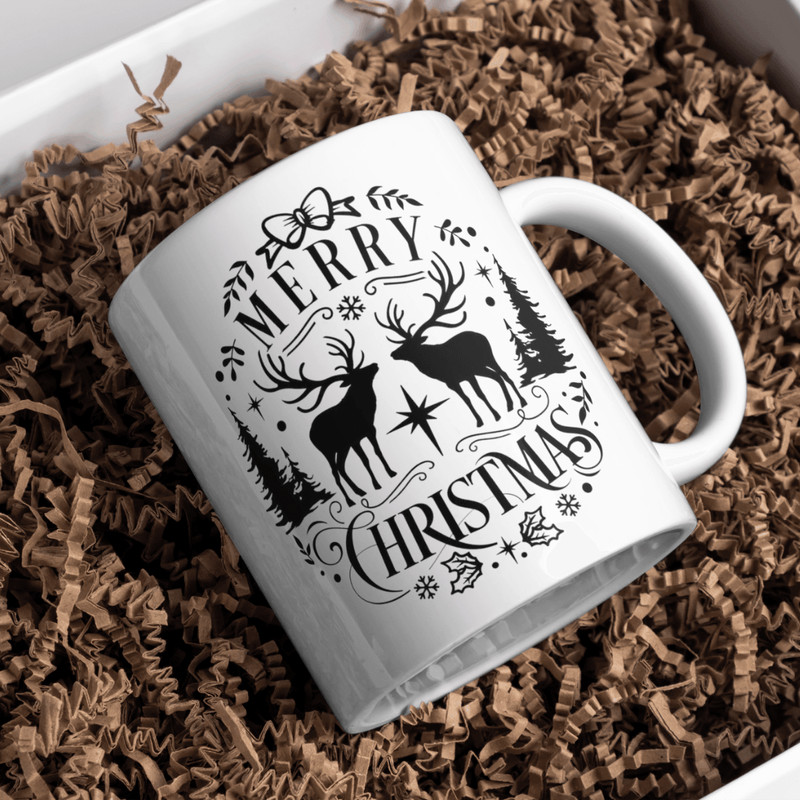 Merry Christmas Reindeer SVG PNG Festive Holiday Deer Clipart For Crafting Decorations 1