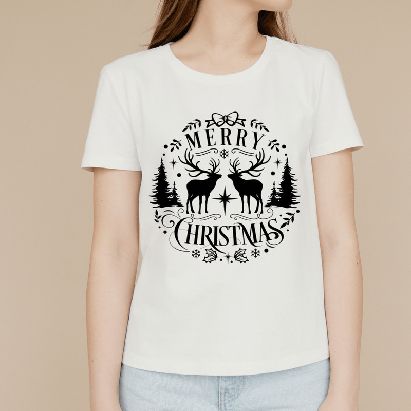 Merry Christmas Reindeer SVG PNG Festive Holiday Deer Clipart For Crafting Decorations 3