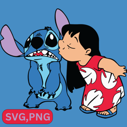 lilo & stitch digital download cute disney character svg png for diy crafts
