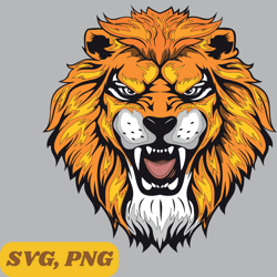 majestic lion face svg and png digital design