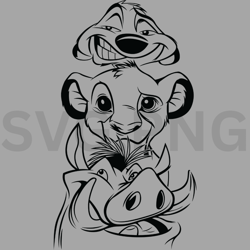 lion jungle trio png svg | cute safari animal clipart for cricut & sublimation