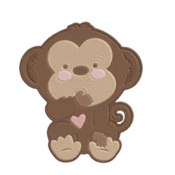 cute baby monkey embroidery design - high quality digital pattern and svg