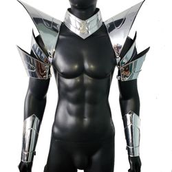 Burning Man Holographic Silver Armor,Rave Festival Costume Armor Wear Outfits for Men