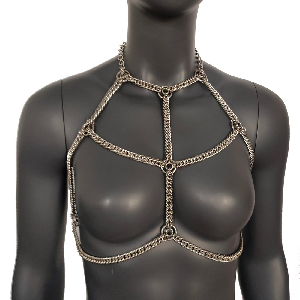 Burning Man Vertebrae Bodychain HarnessChainmail Bodychain HarnessStainless Steel Harness Bodychain 1