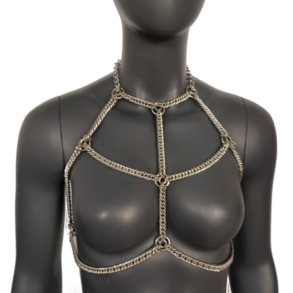 Burning Man Vertebrae Bodychain HarnessChainmail Bodychain HarnessStainless Steel Harness Bodychain 2