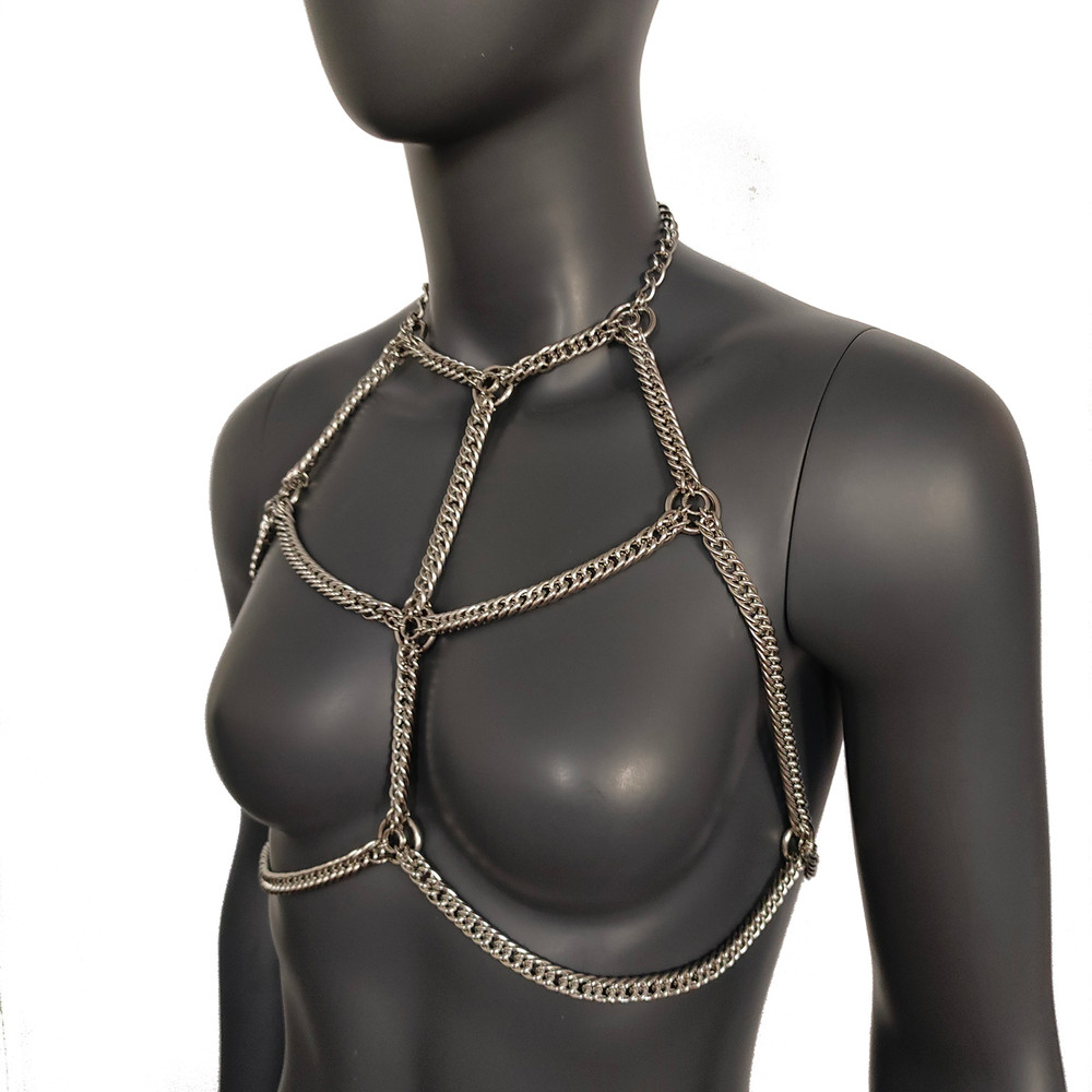 Burning Man Vertebrae Bodychain HarnessChainmail Bodychain HarnessStainless Steel Harness Bodychain 4