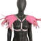Princess Pink Fantasy Festival Outfit  Feathered ShouldersCrystal Harness Rave Wear Burning Man Cos 3