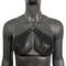 Gothic Black Vampira Cross Top Bra With Chain 0