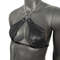 Gothic Black Vampira Cross Top Bra With Chain 2
