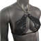Gothic Black Vampira Cross Top Bra With Chain 3
