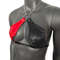 Gothic Red  Black Vampira Cross Top Bra With Chain 1