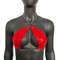 Gothic Red Vinyl Vampira Cross Top Bra With Chain 0