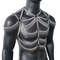 Man Body Chain HarnessSpike Fringe Metal Chain HarnessPunk Chest Harness 1