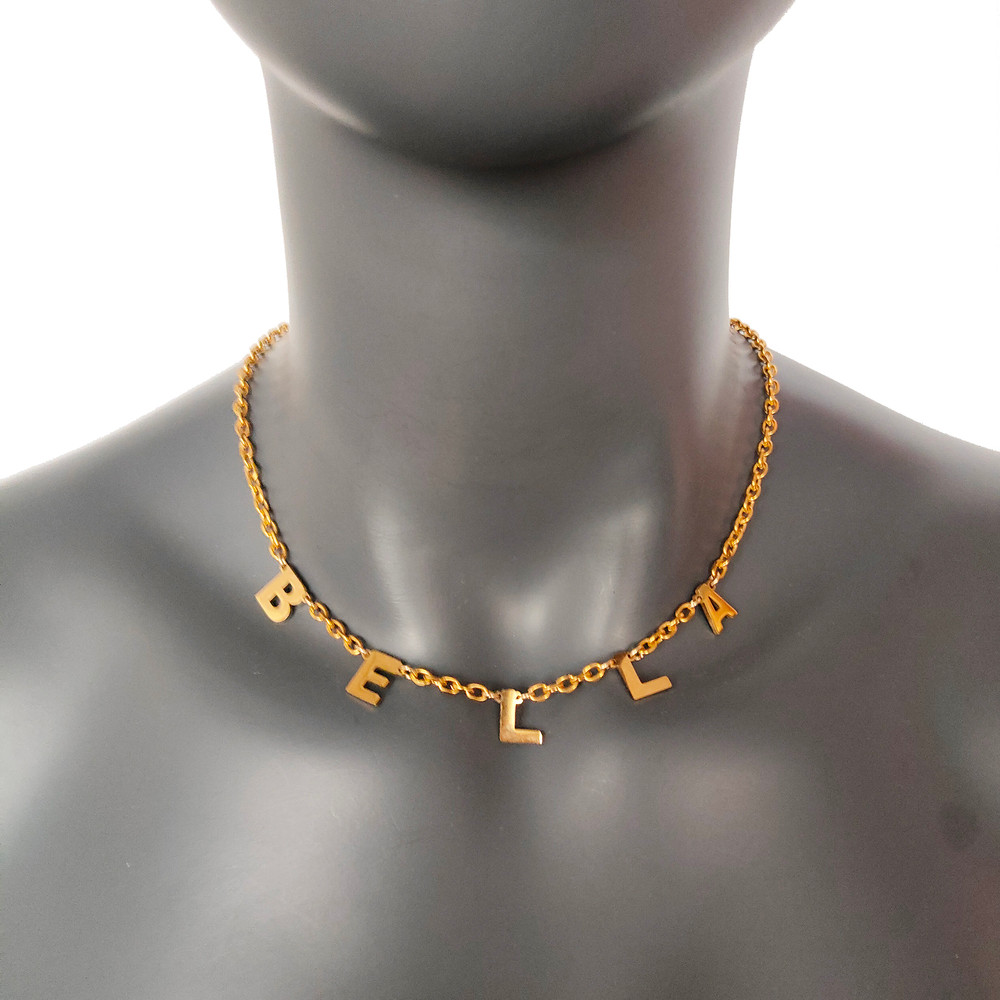 Custom Name Necklace Personalized Choker Name Necklace Dainty Customize Letter Necklace Gifts For G 0