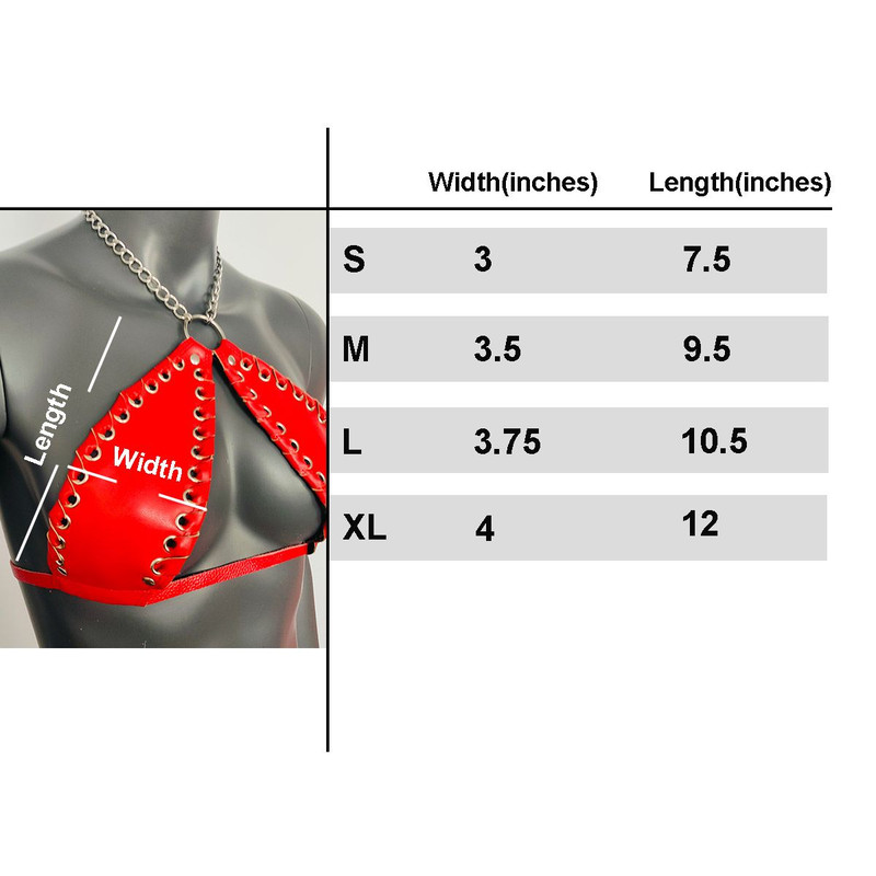 Gothic Tai Chi Pattern Red Vinyl Vampira Cross Top Bra 5