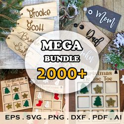 +2000 mega bundle laser cut files, back to school bundle, christmas door hanger, tic tac toe, halloween sign,