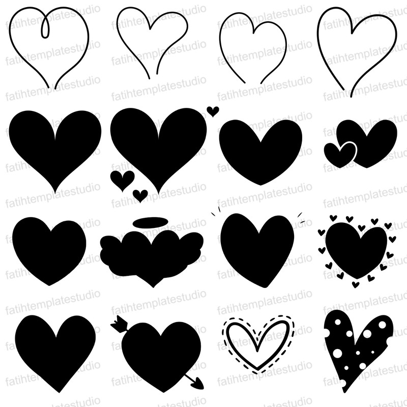 150 Heart Svg Bundle Heart Love Svg Png Files Heart Line Art Drawing Love Heart Minimalist Svg Files 2