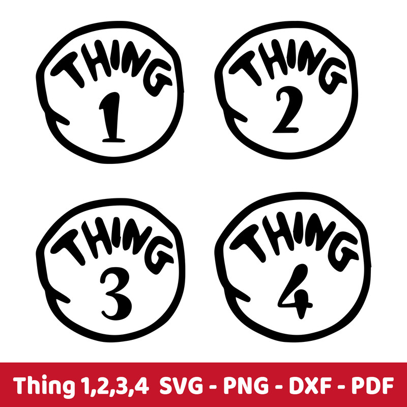 Thing 1 Thing 2 Svg Dr Seuss Svg Thing Svg Thing 1 Svg Thing One Svg Cat In The Hat Svg Thing One And Thing Two 0