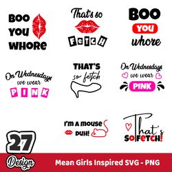 mean girls svg bundle, mean girls inspired svg bundle, mean girl svg, mean girls party png, sassy girl quote