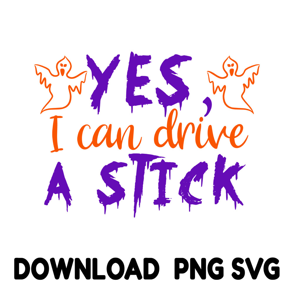 Yes I Can Drive A Stick halloween Fall Designs AutumnPumpkinPink PumpkinAesthetic Typography Text 0