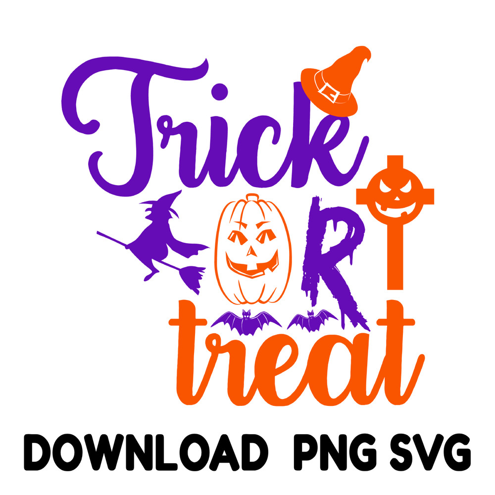 Trick Or Treat halloween Fall Designs AutumnPumpkin Typography Texts 0