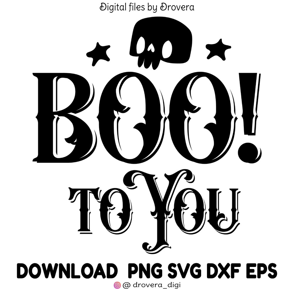 Boo To You PrintableHalloween TypographyFall Designs Autumn Digital Download Scalable 0