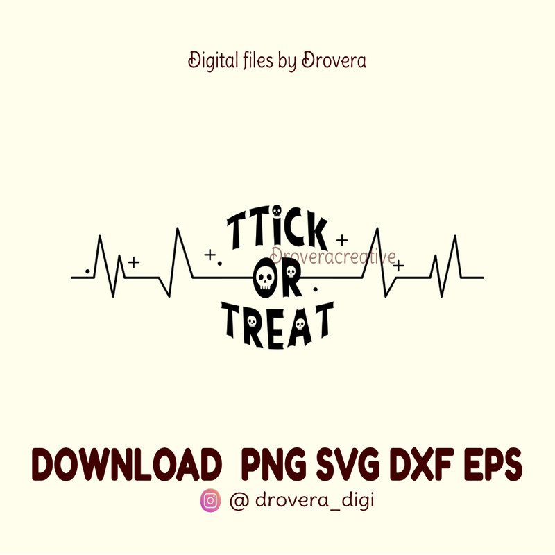 Trick Or Treat PNG SVG DXF Printable Cut Files 0