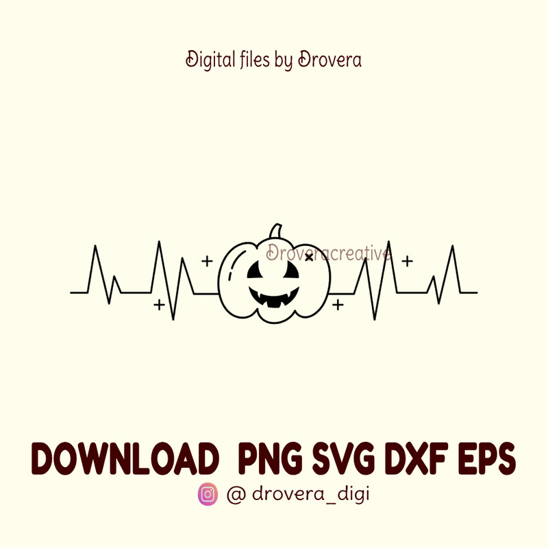 Halloween Pumpkin Outlined PNG SVG DXF Printable Cut Files 0