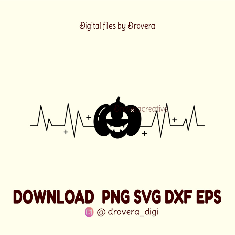 Halloween Pumpkin Black PNG SVG DXF Printable Cut Files 0