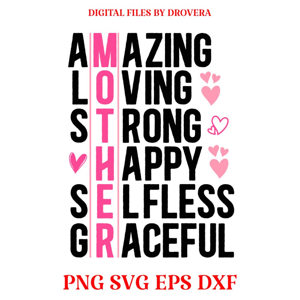 Mother Long Form Mothers Day PNG SVG EPS DXF 0