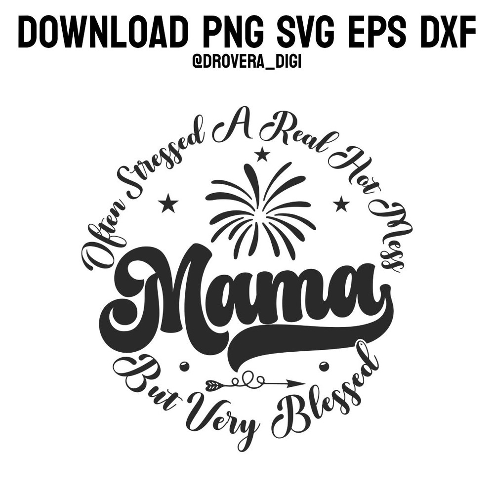 Mom Mama PNG SVG DXF EPS Printable Digital Download 0