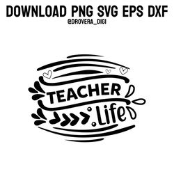 teacher life,png, svg , dxf, eps, printable, digital download.