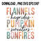 Flannels Pumpkin Bonfires SVG PNG DXF PDFEPS Printable Digital Download 0