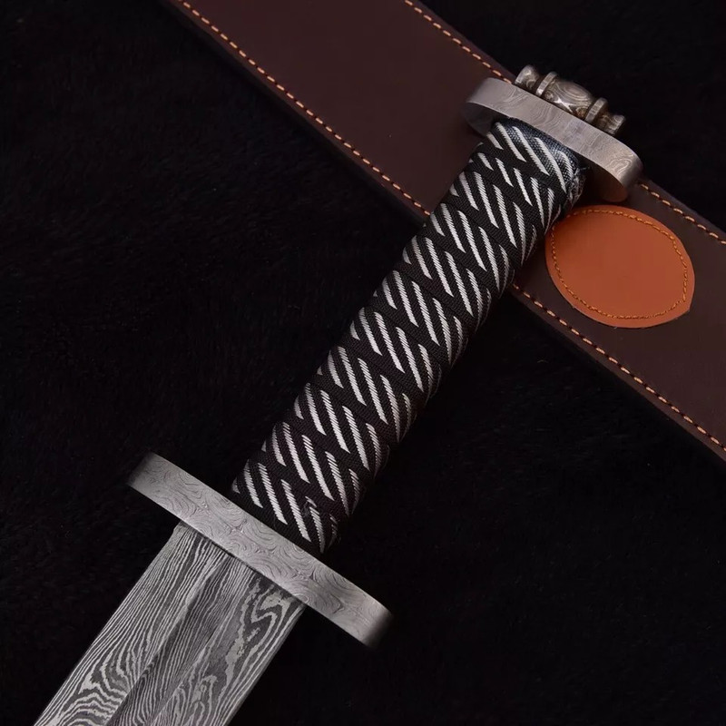 Handcrafted Damascus Steel Viking Sword Sharp BattleReady Medieval Weapon 3