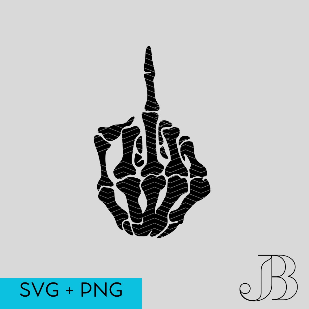 Skeleton Finger SVG Decal Silhuette Cricut Plotter Sticker Decals Car Laptop 0