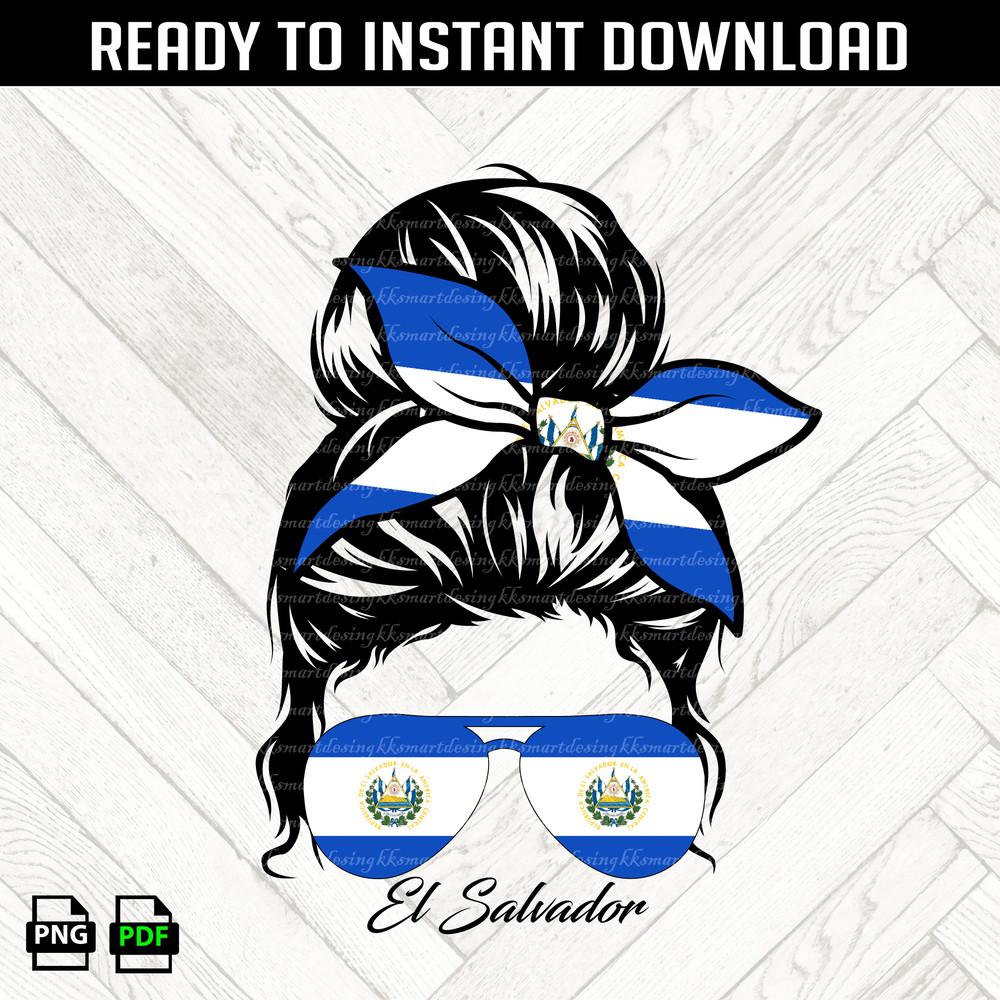 El Salvador Messy Bun Png Messy Bun El Salvador Flag Png El Salvador Png El Salvador Flag Digit Dow 0