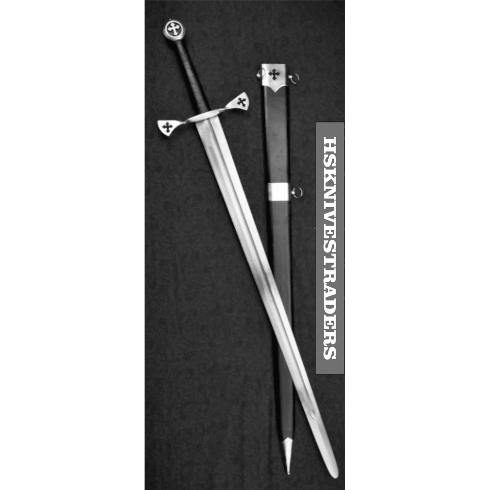 Templar Crusader Longsword Grand Master De Molay Replica Sword Hand Forged Medieval Knight Sword 0