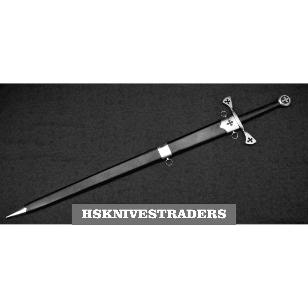 Templar Crusader Longsword Grand Master De Molay Replica Sword Hand Forged Medieval Knight Sword 1